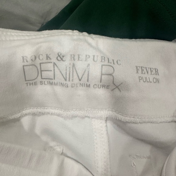 Rock & Republic White Jeggings Stretch Denim Slim Fit - Picture 2 of 5